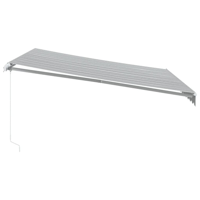 Manual Retractable Awning with LED Anthracite&White 400x300 cm