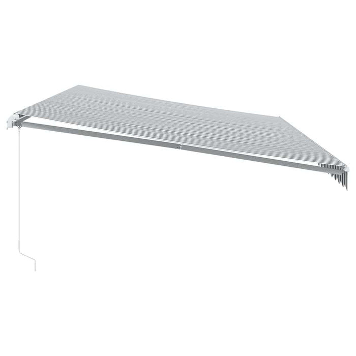 Copertina retractabila manuala cu LED Antracit&amp;Alb 600x300 cm