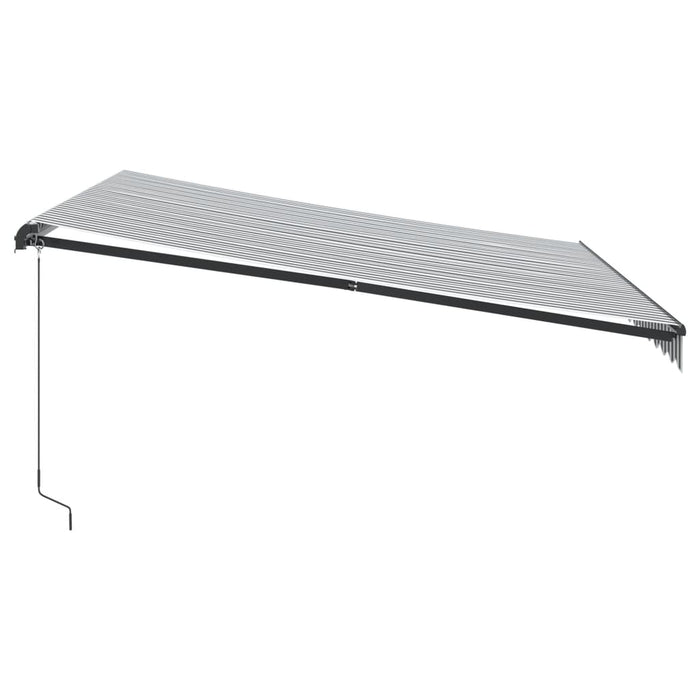 Manual Retractable Awning Anthracite and White 400x350 cm