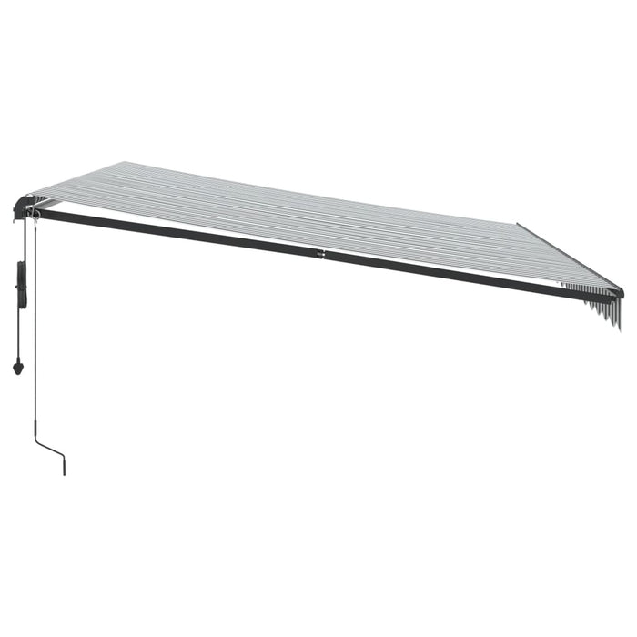 Automatic Retractable Awning Anthracite and White 450x350 cm