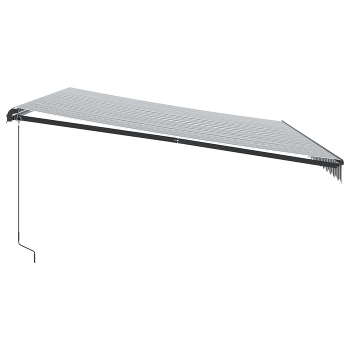 Manual Retractable Awning Anthracite and White 500x350 cm