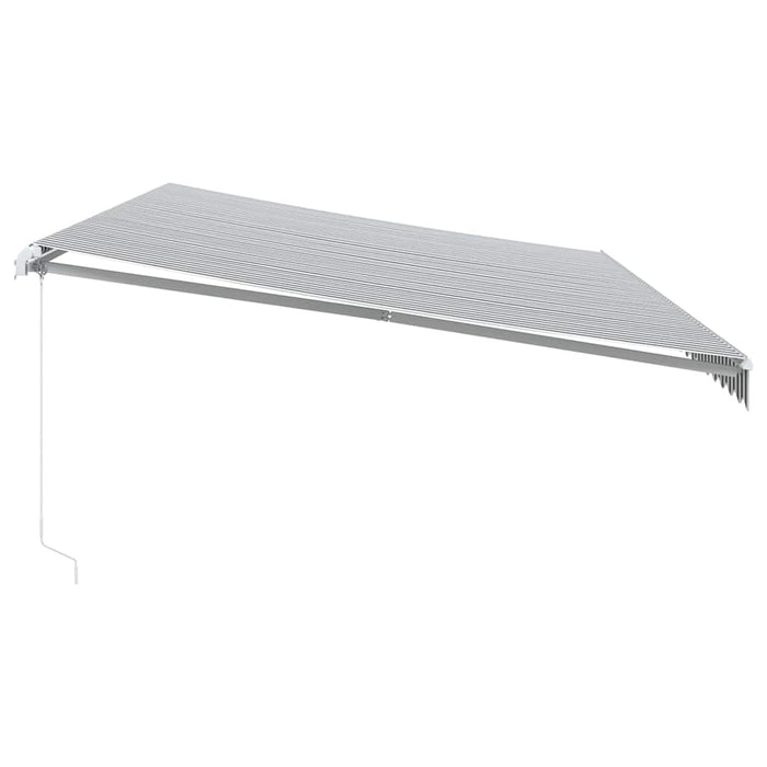 Manual Retractable Awning Anthracite&White 600x300 cm