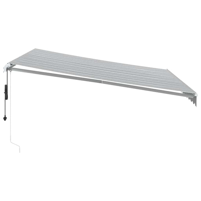 Automatic Retractable Awning Anthracite&White 400x300 cm