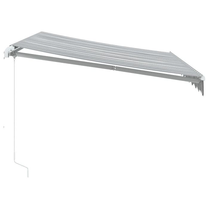 Manual Retractable Awning Anthracite&White 300x250 cm