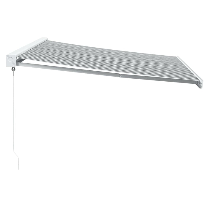 Retractable Awning Anthracite and White 4.5x3 m Fabric&Aluminium