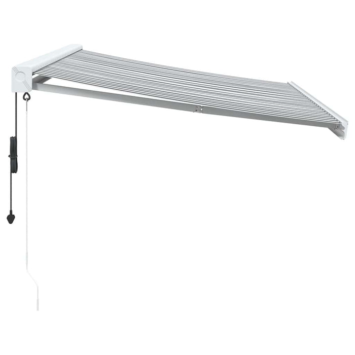 Retractable Awning Anthracite and White 3x2.5 m Fabric&Aluminium