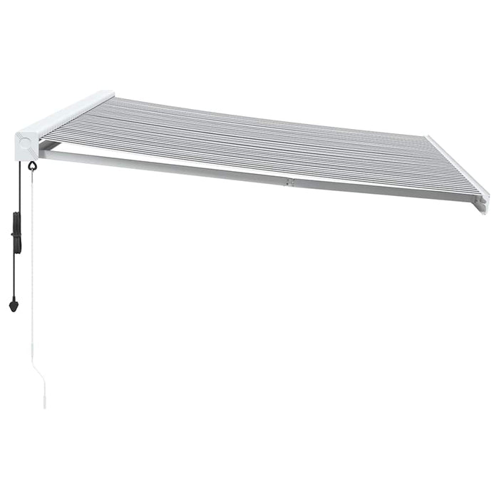 Retractable Awning Anthracite and White 4x3 m Fabric&Aluminium