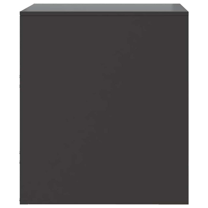 Bedside Cabinets 2 pcs Black 34.5x39x44 cm Steel