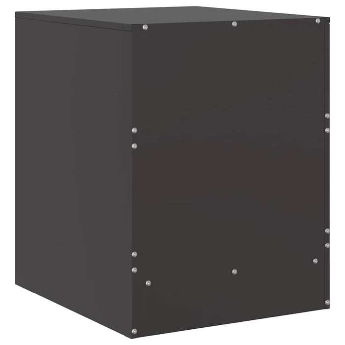 Bedside Cabinets 2 pcs Black 34.5x39x44 cm Steel