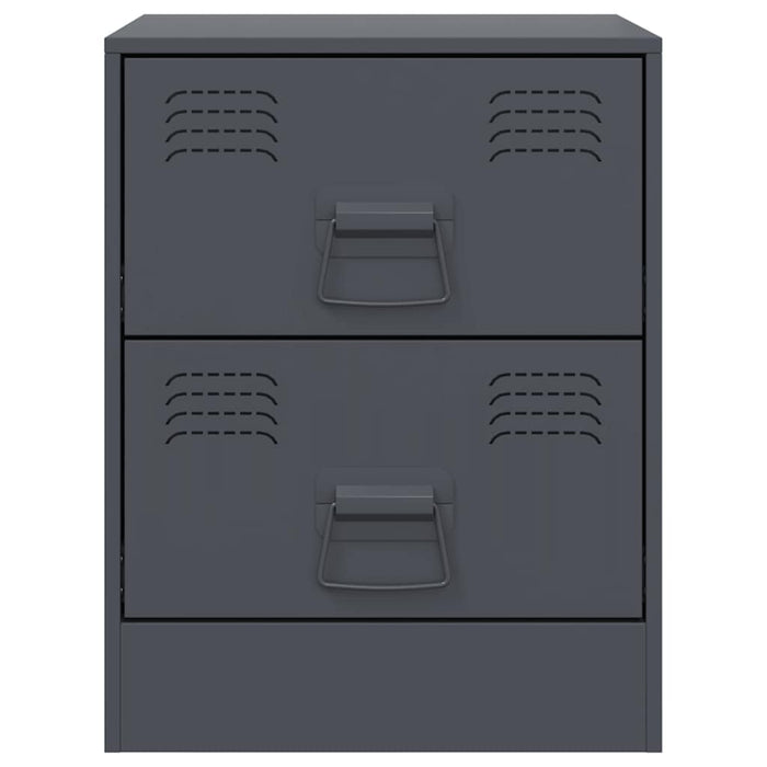 Bedside Cabinet Anthracite 34.5x39x44 cm Steel