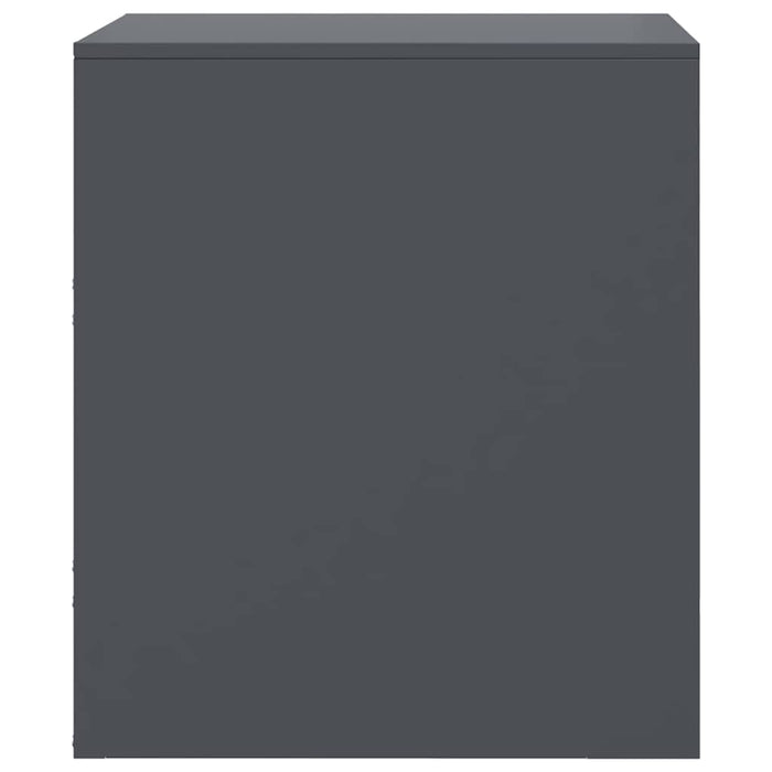 Bedside Cabinet Anthracite 34.5x39x44 cm Steel