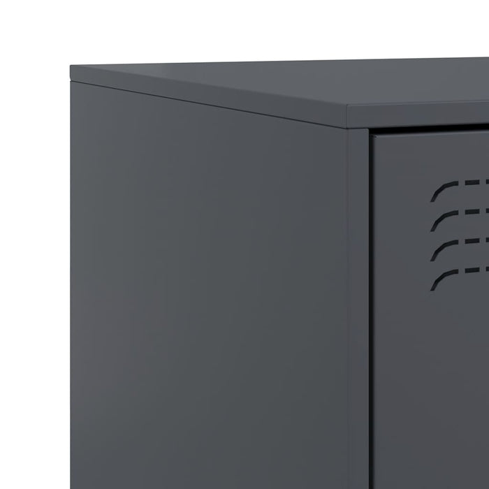 Bedside Cabinet Anthracite 34.5x39x44 cm Steel