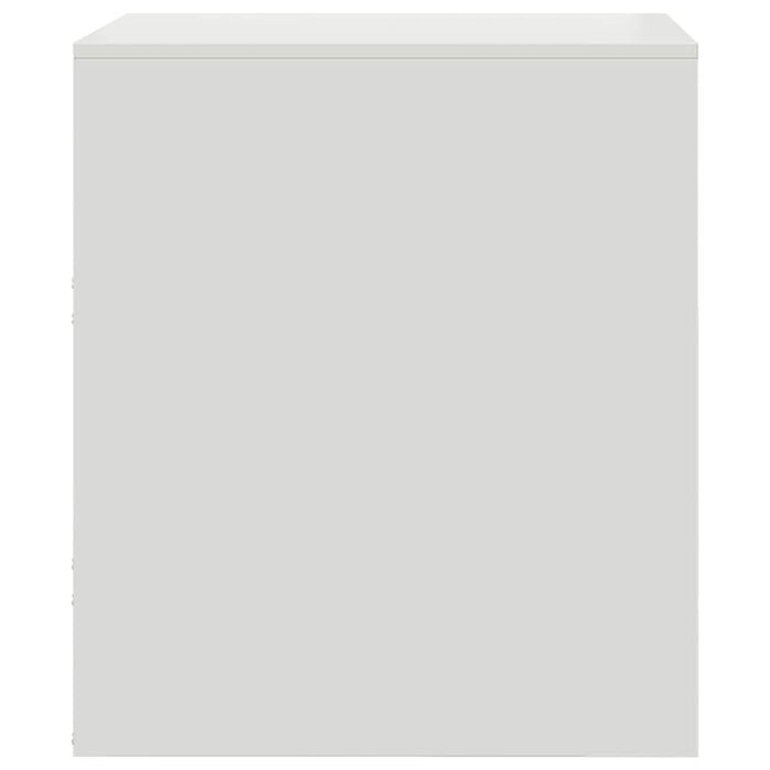 Bedside Cabinet White 34.5x39x44 cm Steel