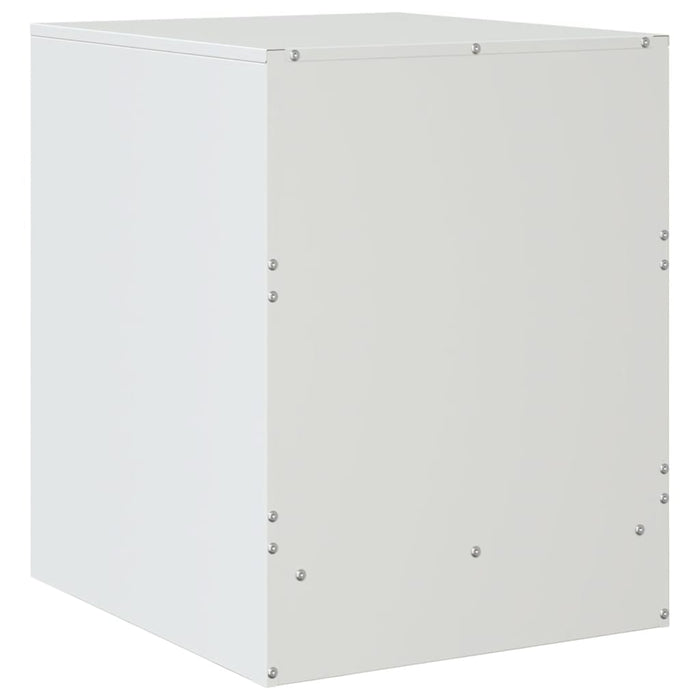 Bedside Cabinet White 34.5x39x44 cm Steel