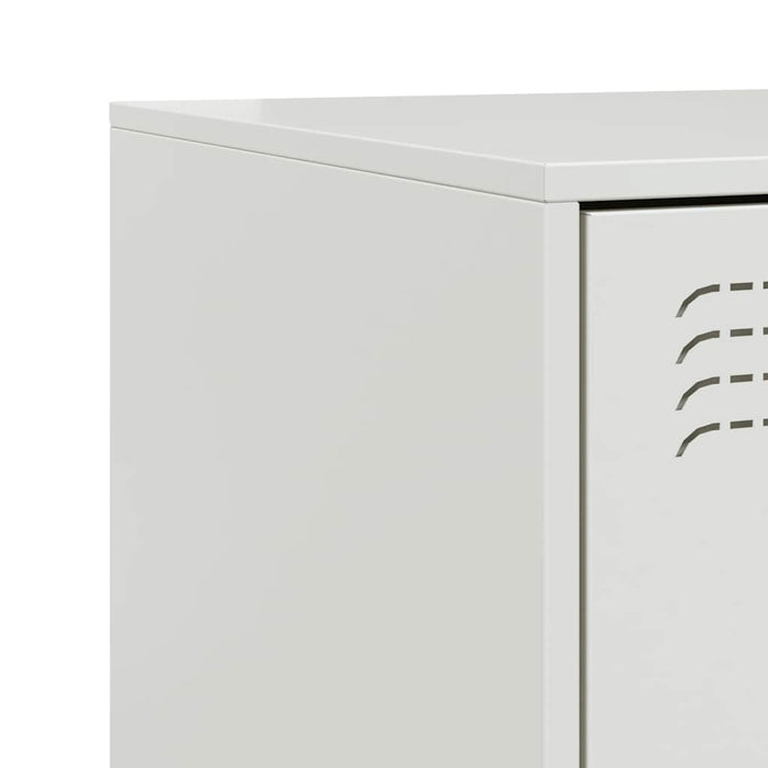 Bedside Cabinet White 34.5x39x44 cm Steel