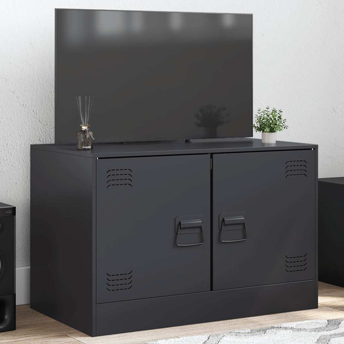 TV Cabinet Black 67x39x44 cm Steel