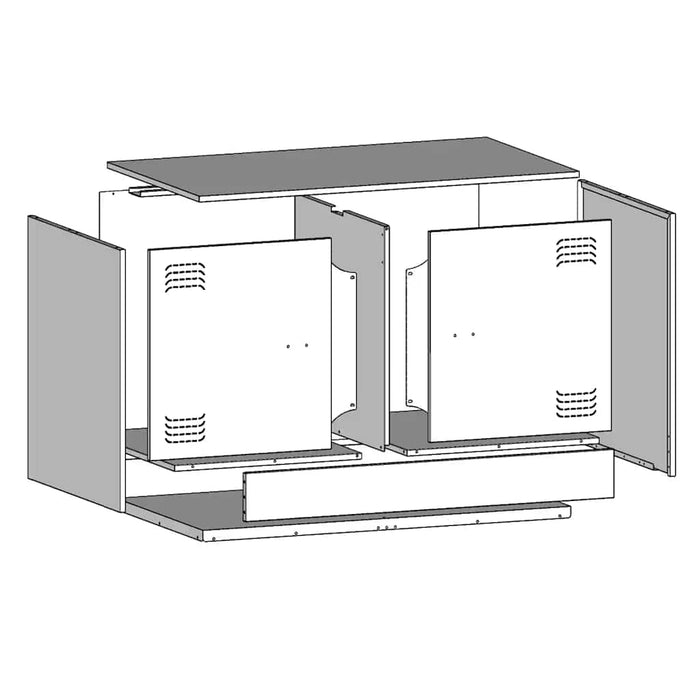 TV Cabinet Pink 67x39x44 cm Steel