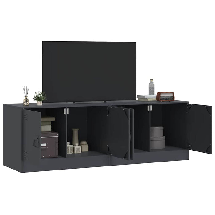 TV Cabinets 2 pcs Anthracite 67x39x44 cm Steel