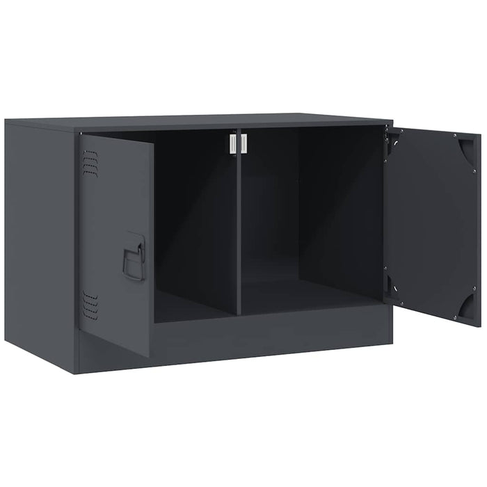 TV Cabinets 2 pcs Anthracite 67x39x44 cm Steel