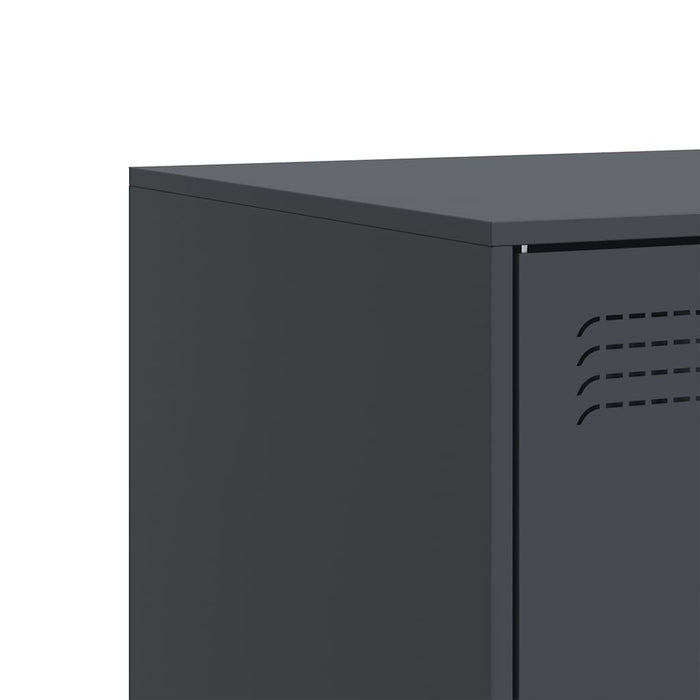 TV Cabinets 2 pcs Anthracite 67x39x44 cm Steel