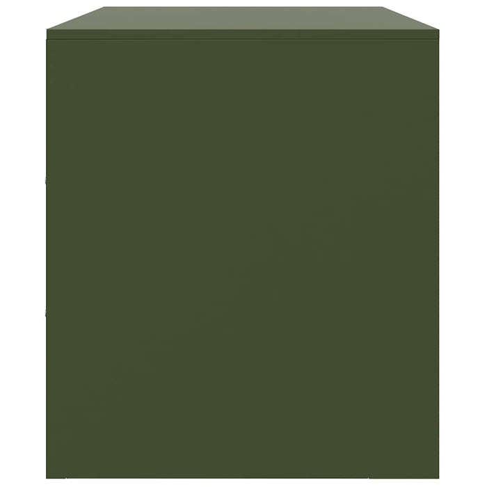 TV Cabinets 2 pcs Olive Green 67x39x44 cm Steel