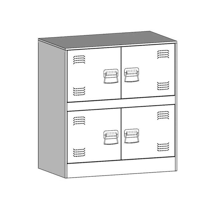 Буфет Розовый 67x39x73 см Сталь