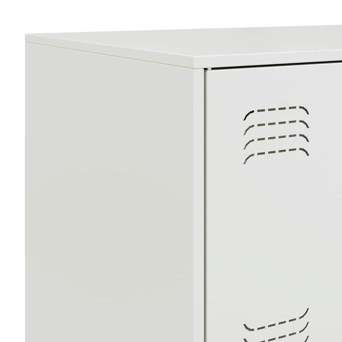 Sideboard White 67x39x107 cm Steel