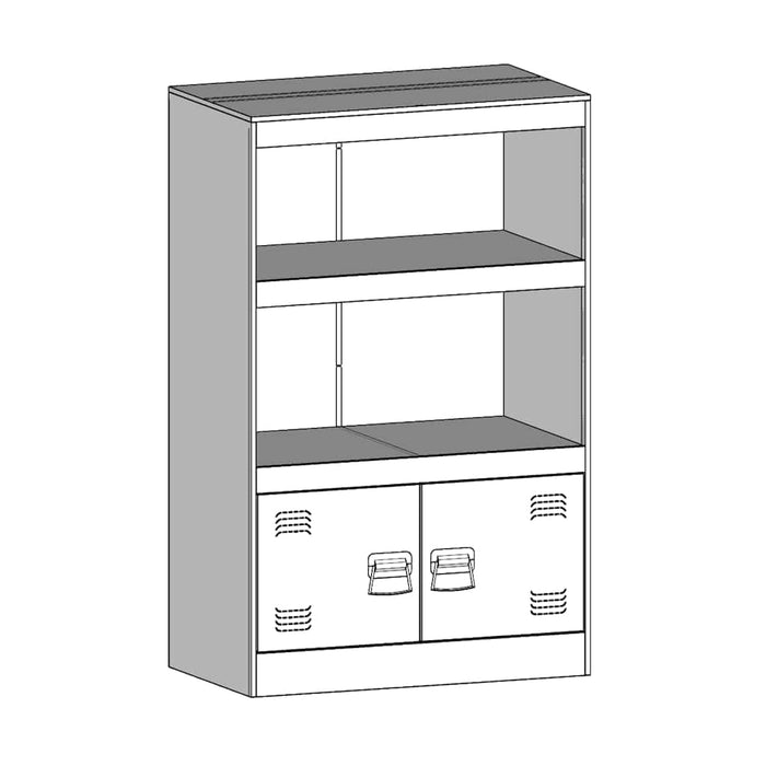 Буфет Розовый 67x39x107 см Сталь