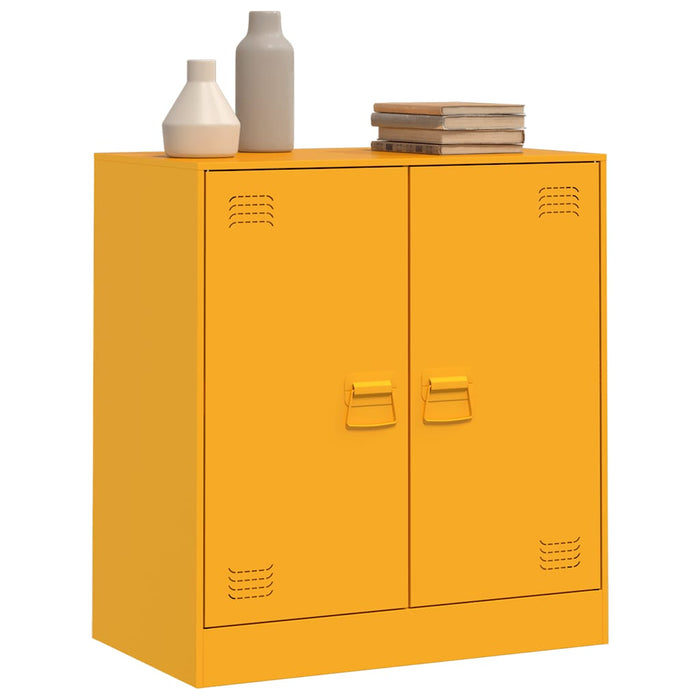 Sideboard Mustard Yellow 67x39x73 cm Steel