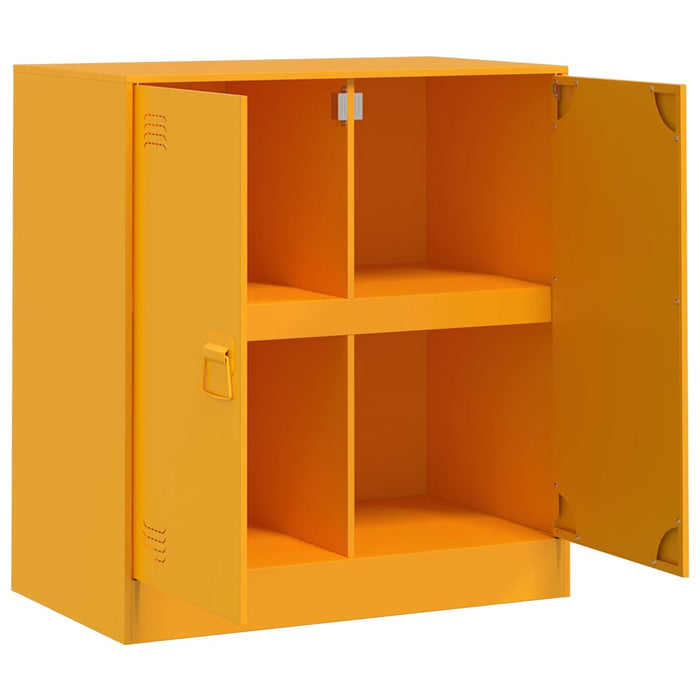 Sideboard Mustard Yellow 67x39x73 cm Steel