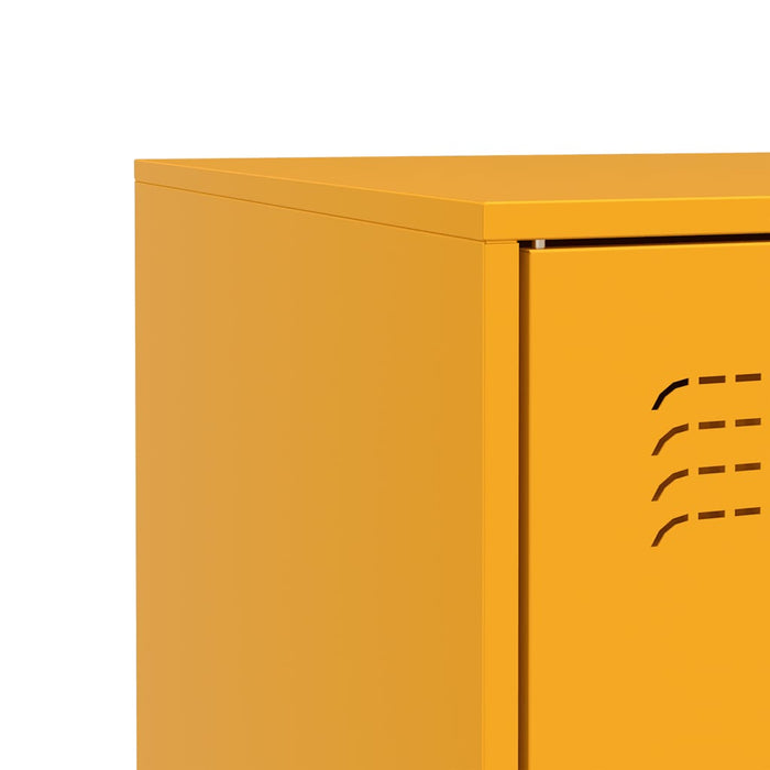 Sideboard Mustard Yellow 67x39x73 cm Steel