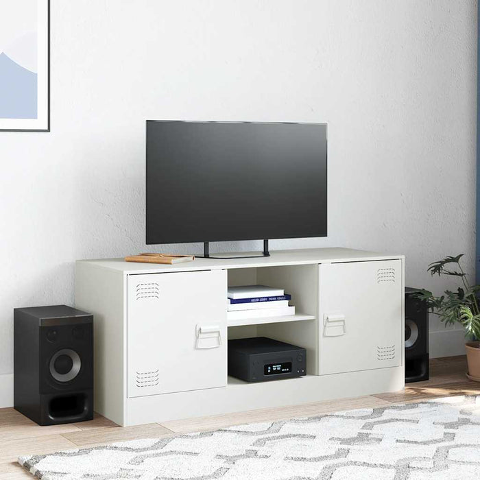 TV Cabinet White 99x39x44 cm Steel