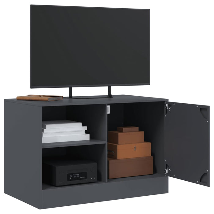 TV Cabinets 2 pcs Anthracite 67x39x44 cm Steel