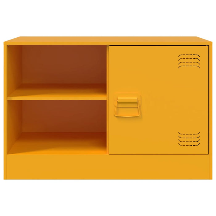 TV Cabinets 2 pcs Mustard Yellow 67x39x44 cm Steel