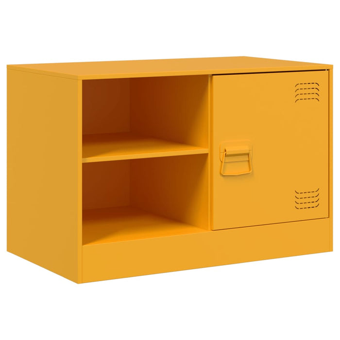 TV Cabinets 2 pcs Mustard Yellow 67x39x44 cm Steel