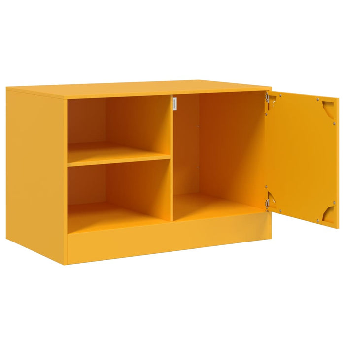 TV Cabinets 2 pcs Mustard Yellow 67x39x44 cm Steel