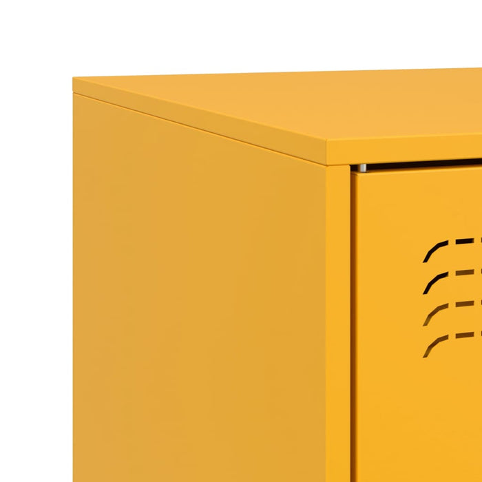 TV Cabinets 2 pcs Mustard Yellow 67x39x44 cm Steel