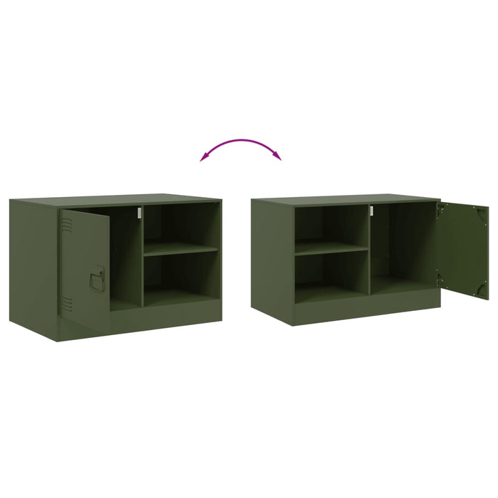 TV Cabinet Olive Green 67x39x44 cm Steel