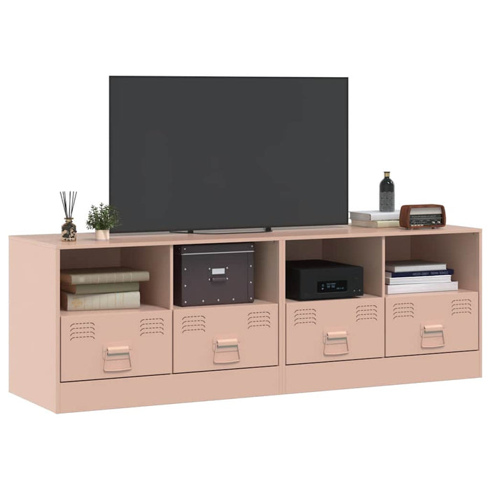 TV Cabinets 2 pcs Pink 67x39x44 cm Steel