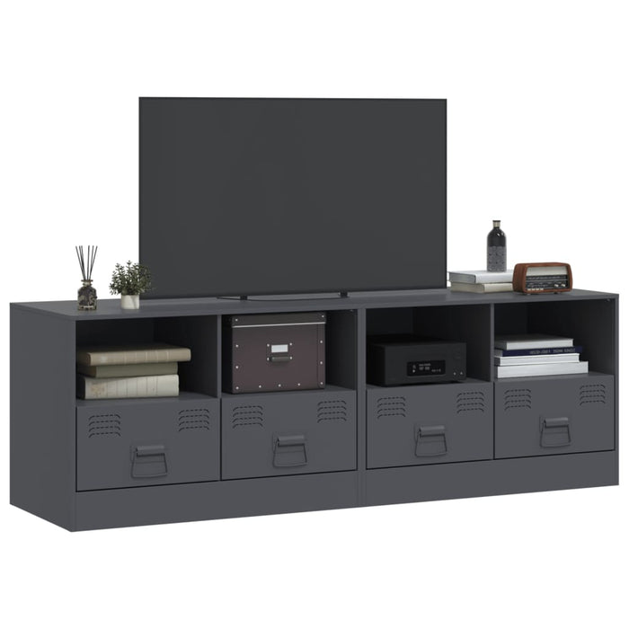 TV Cabinets 2 pcs Anthracite 67x39x44 cm Steel