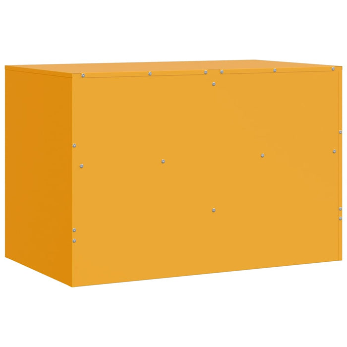 TV Cabinets 2 pcs Mustard Yellow 67x39x44 cm Steel