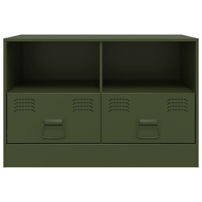 TV Cabinets 2 pcs Olive Green 67x39x44 cm Steel