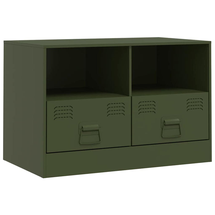 TV Cabinets 2 pcs Olive Green 67x39x44 cm Steel