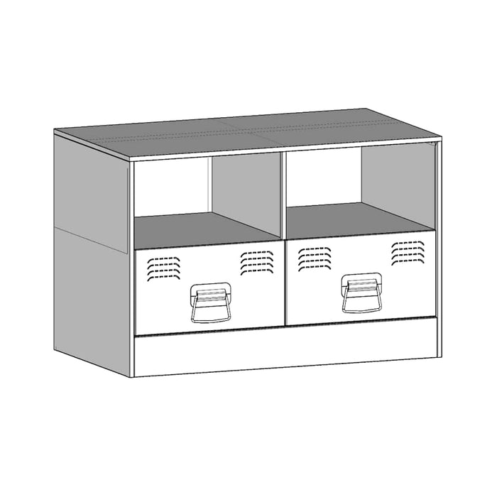 TV Cabinet White 67x39x44 cm Steel