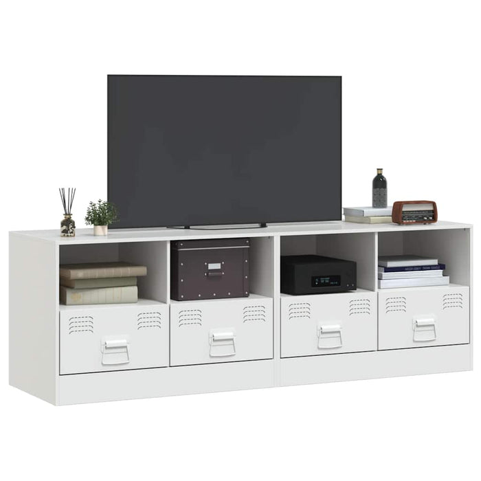 TV Cabinets 2 pcs White 67x39x44 cm Steel