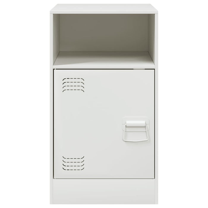 Bedside Cabinet White 34.5x39x62 cm Steel