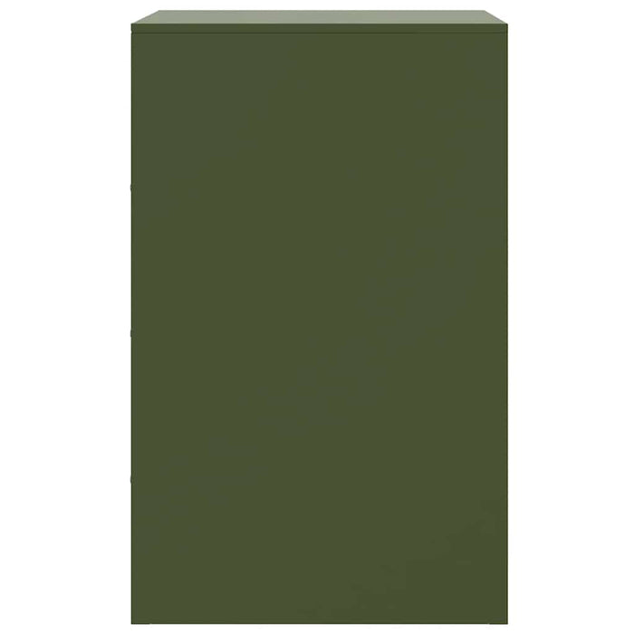 Bedside Cabinet Olive Green 34.5x39x62 cm Steel