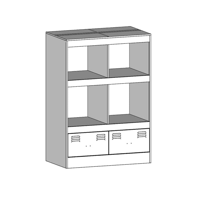 Хайборд антрацит 67x39x95 см стомана