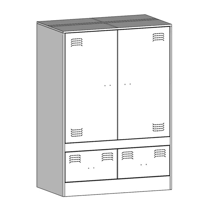 Хайборд антрацит 67x39x95 см стомана