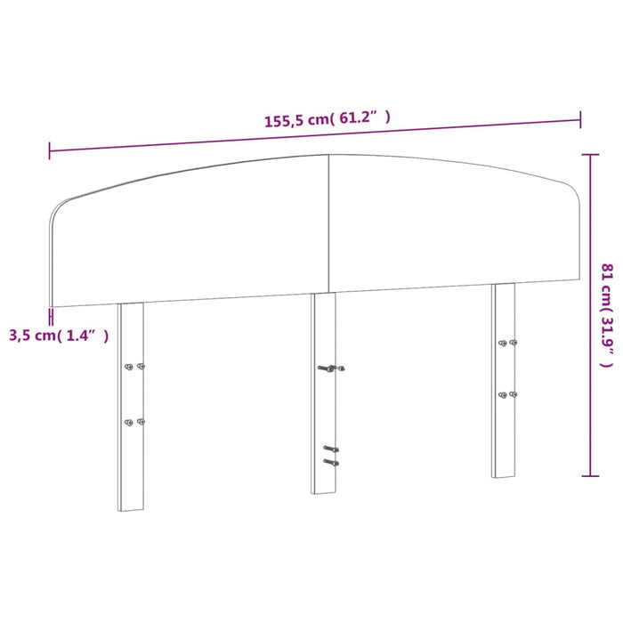 Headboard 150 cm Solid Wood Pine